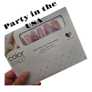 NWT Party In The USA retired Color Street Nail Polish Strips